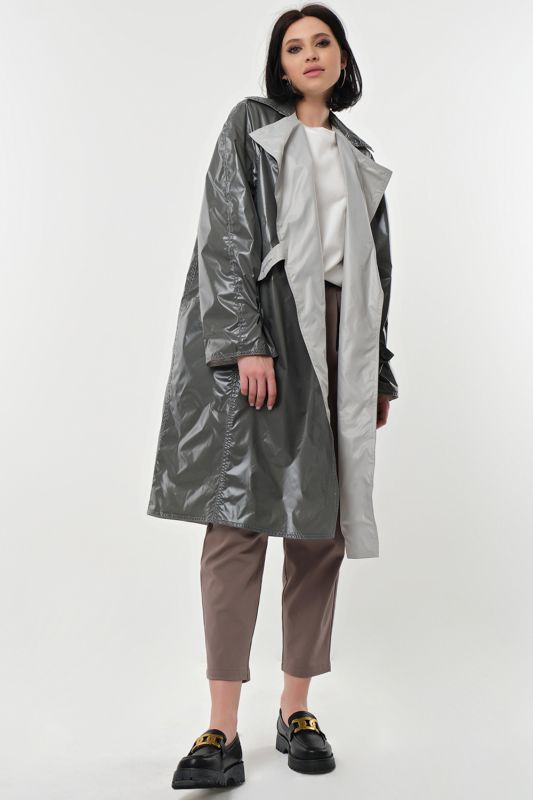 Waterproof raincoat with contrast lining Wormwood