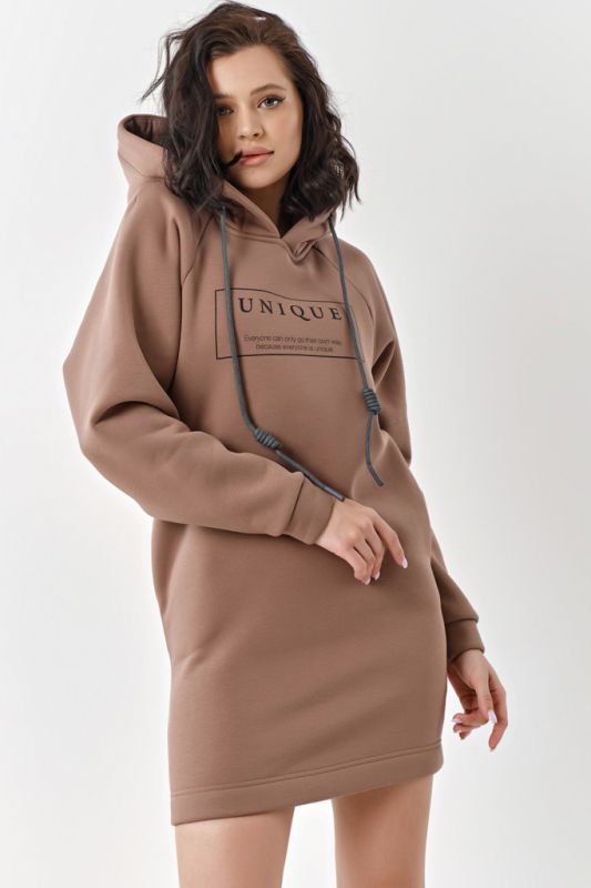 Mocha fleece fleece dress