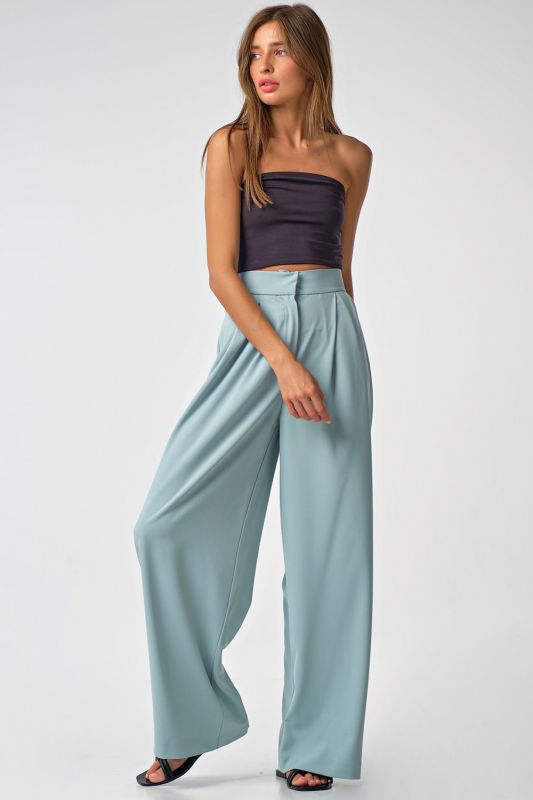 Mint palazzo pants with high waist