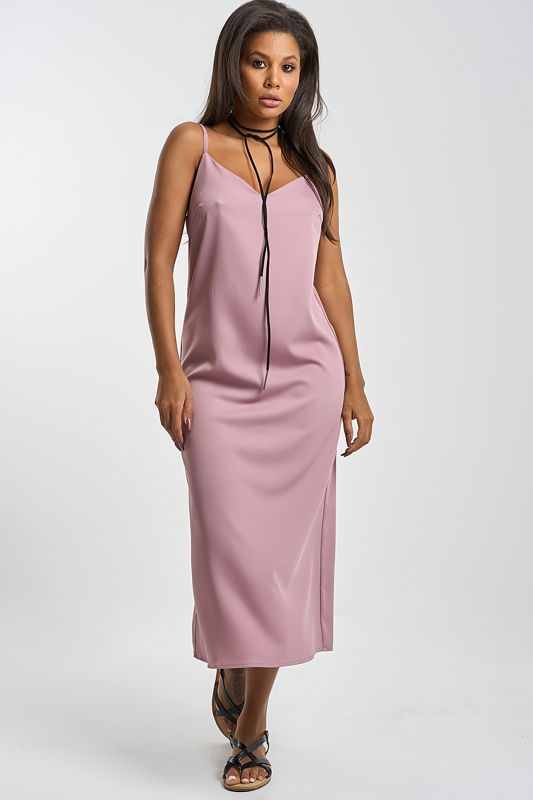 Dusty Pink Thin Straps Combo Dress