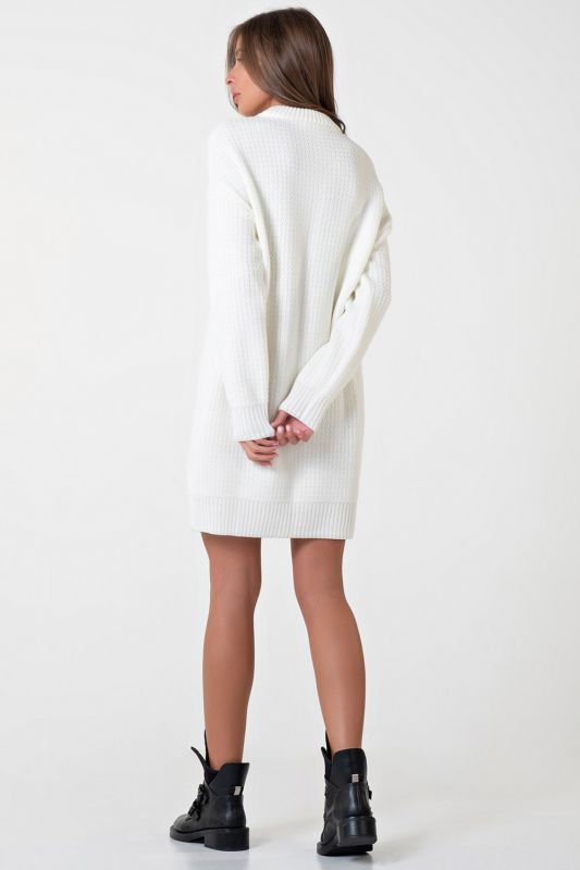 Milk wool short knitted dress