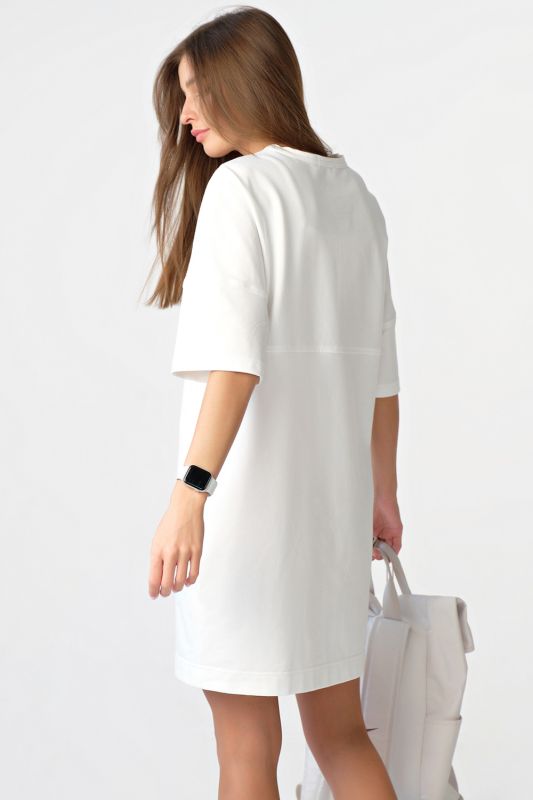 Milk jersey over-size T-shirt dress