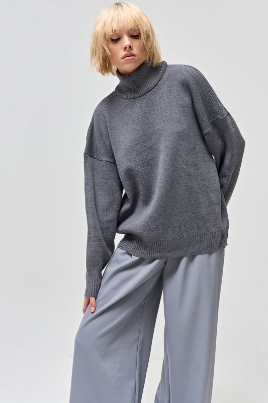 Sweater voluminous melange graphite