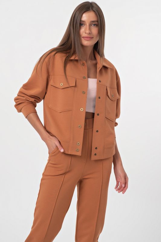 Warm pants suit from futher with fleece camel