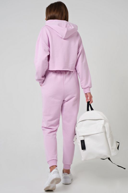 Sport suit with cotton hoodie purple