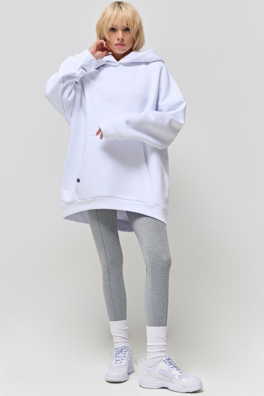 White fleece hoodie