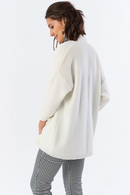 Knitted cardigan without a clasp Milk color