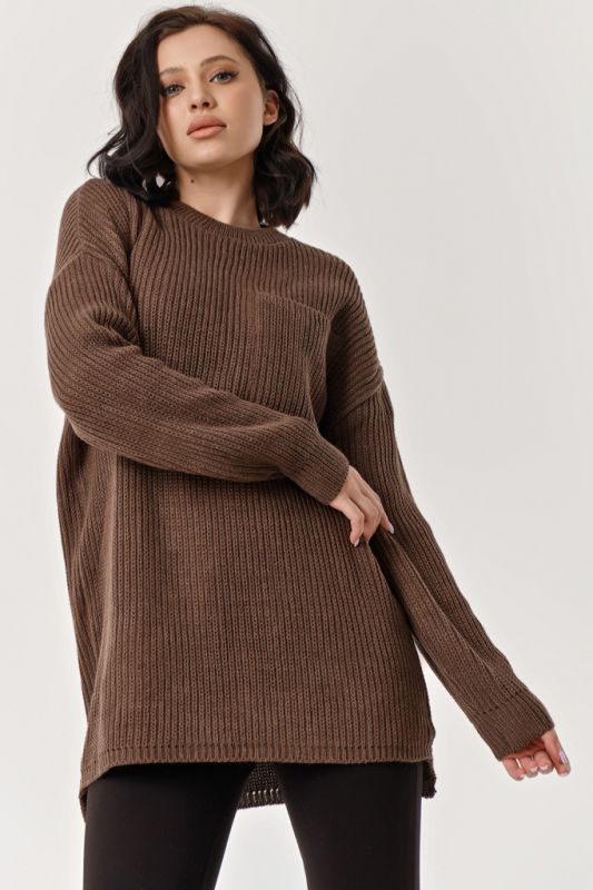 Tunic knitted bitter chocolate