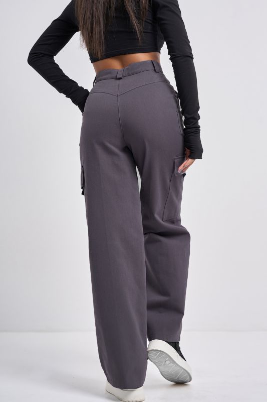 Straight cotton kargo pants graphite