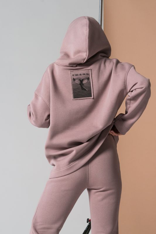 Warm sport suit with fleece with fleece powder