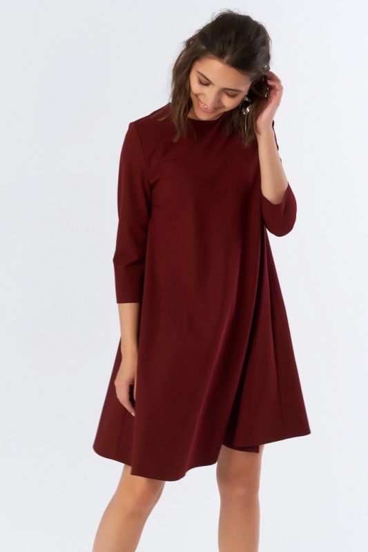 Short loose burgundy dress