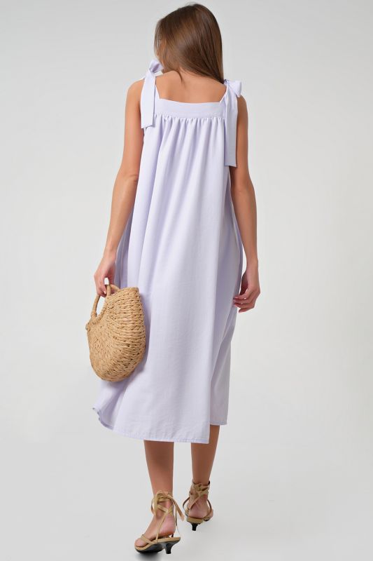 Pale lilac strappy midi dress