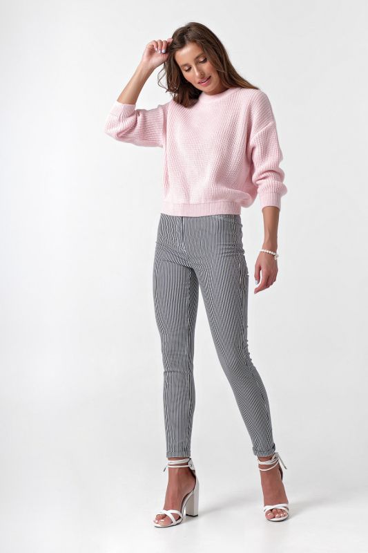 Oversize knitted sweater in soft pink