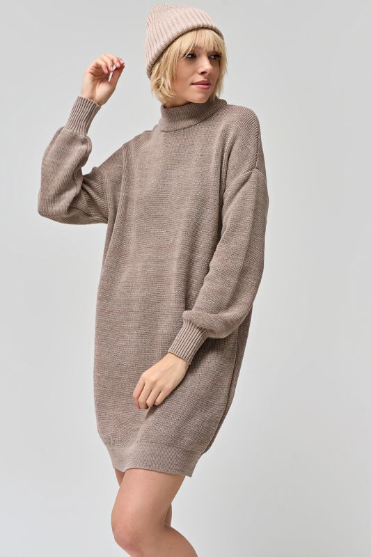 Cappuccino melange loose knit dress