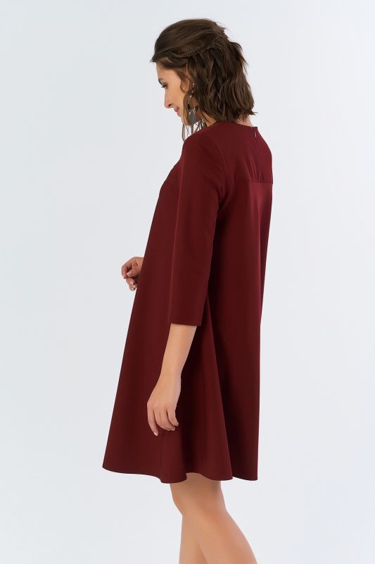 Short loose burgundy dress