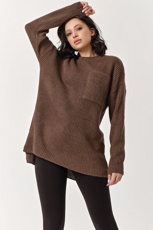 Tunic knitted bitter chocolate