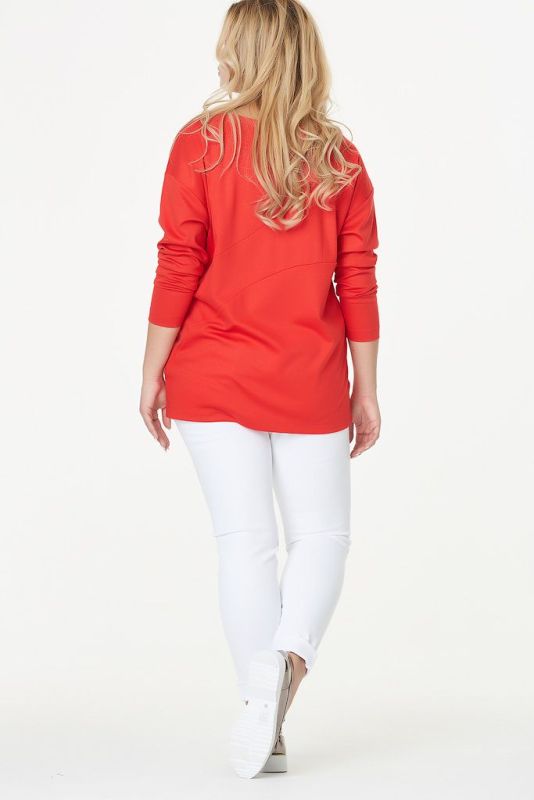 Red viscose tunic