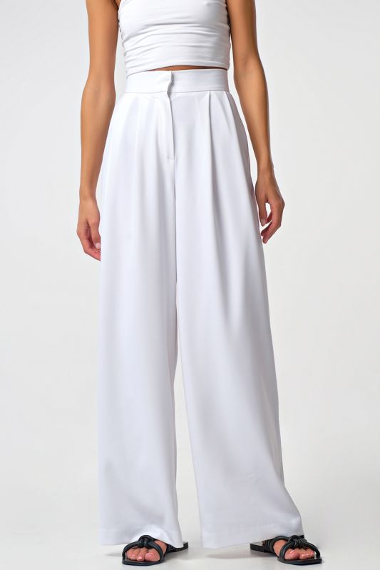 Palazzo pants with high waist white