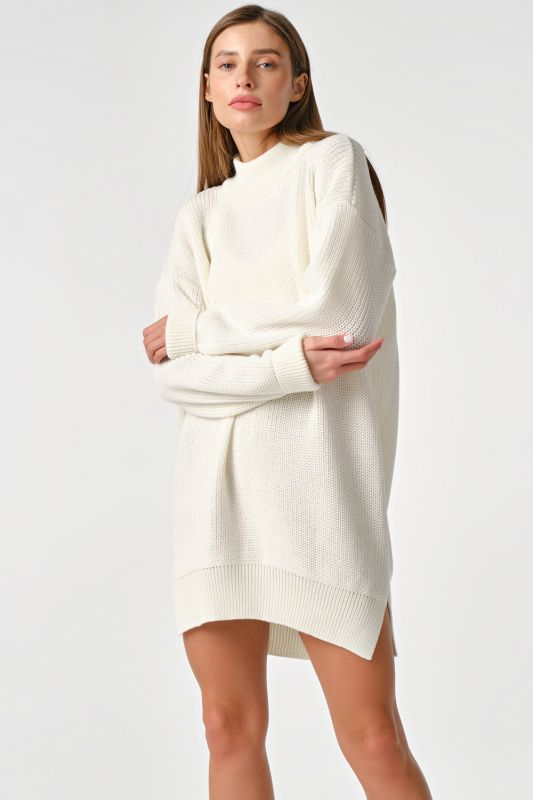 Milky short over-size sweater dress