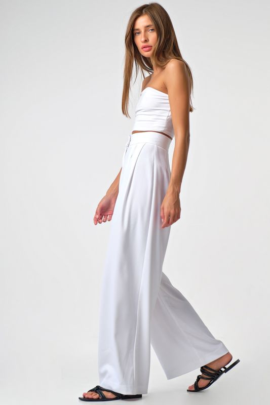 Palazzo pants with high waist white