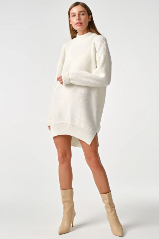 Milky short over-size sweater dress