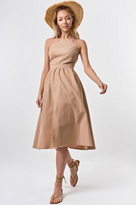 Summer cotton sand colored summer dress