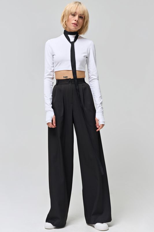 Black palazzo pants with high waist