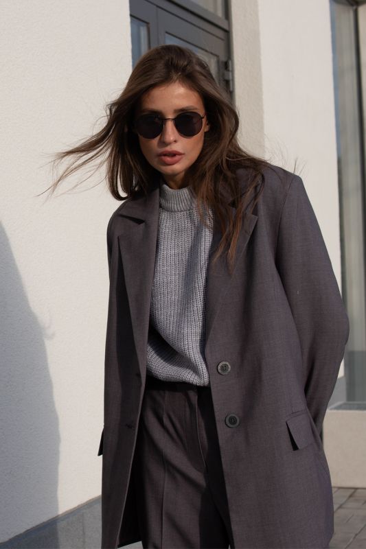 Classic trouser suit gray