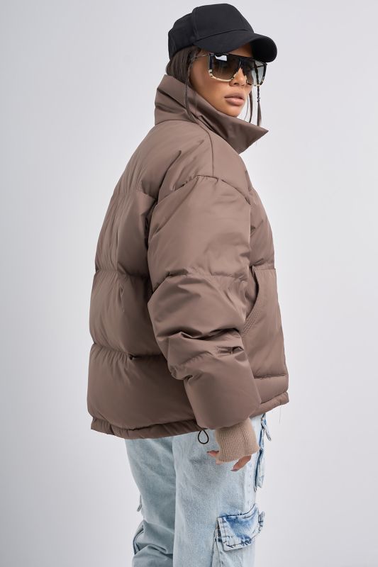 Brown down oversize jacket