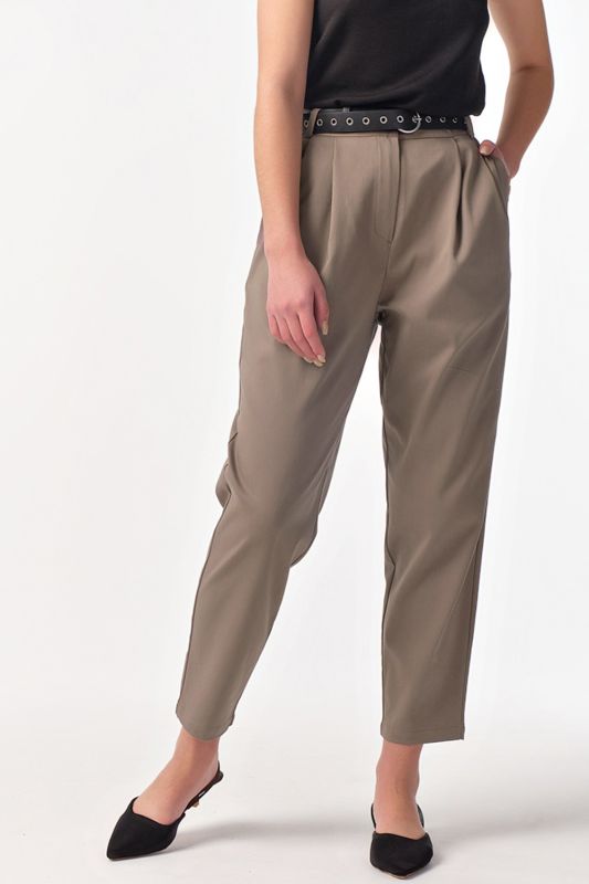 Walnut cotton slim fit pants