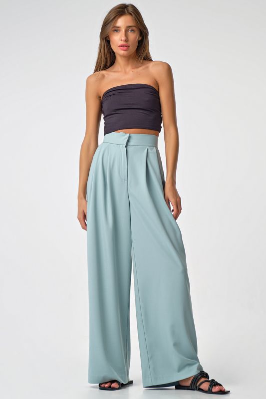 Mint palazzo pants with high waist