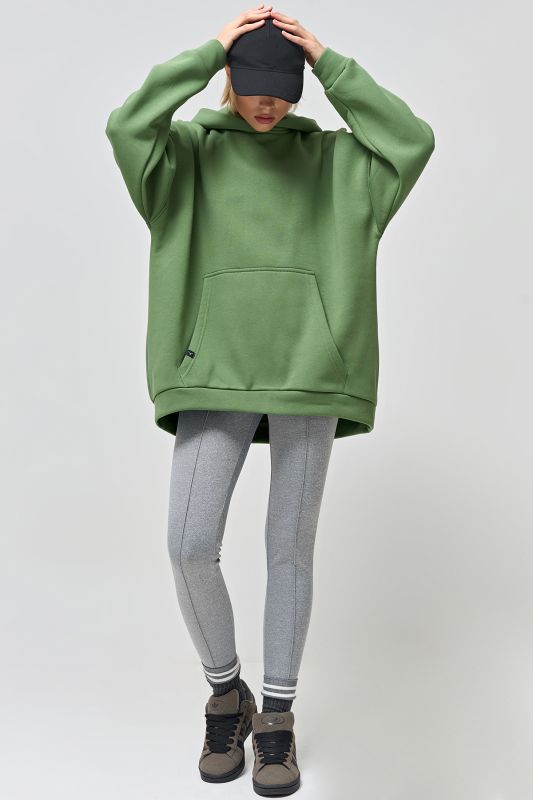 Olive fleece fleece hoodie