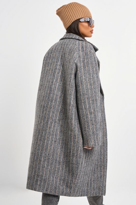 Long coat made of wool with insulated lining gray