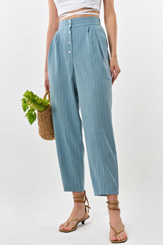 100% cotton banana pants blue