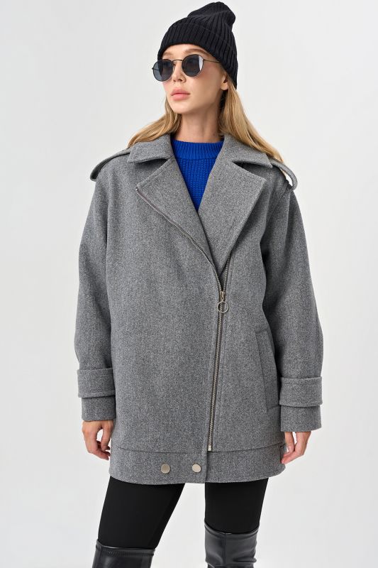 Jacket from coat fabric gray