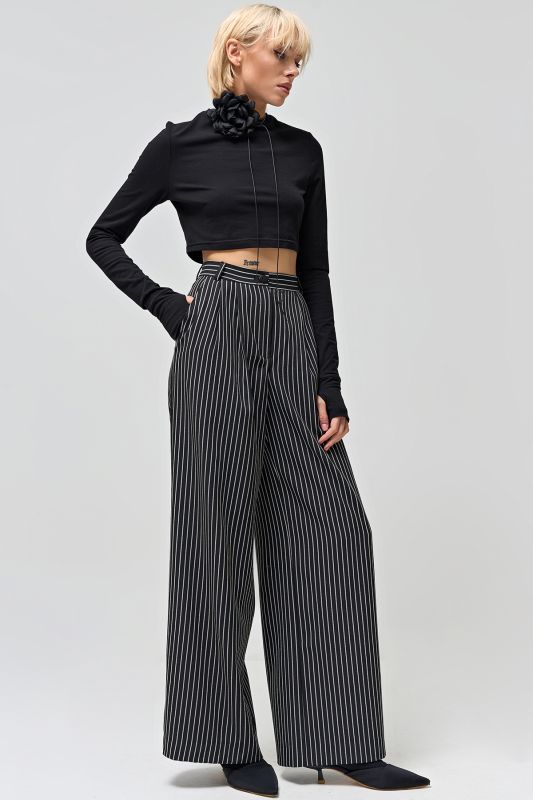 Black palazzo pants with high waist