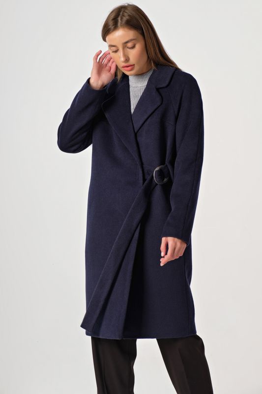 Demi seasonal coat free midi dark blue