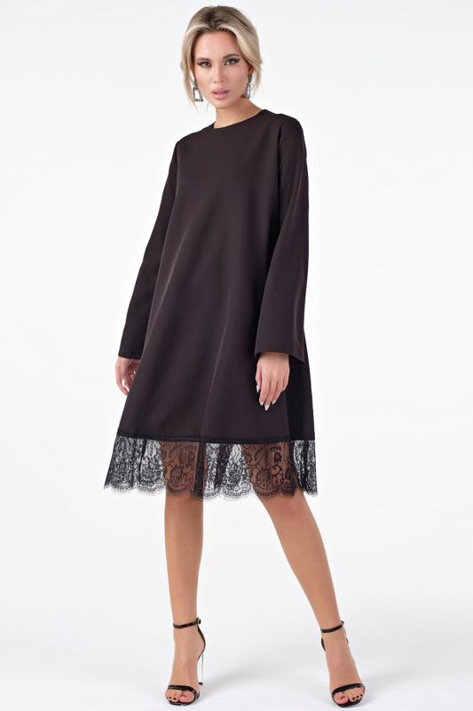 Dress dress dressy wide with lace black