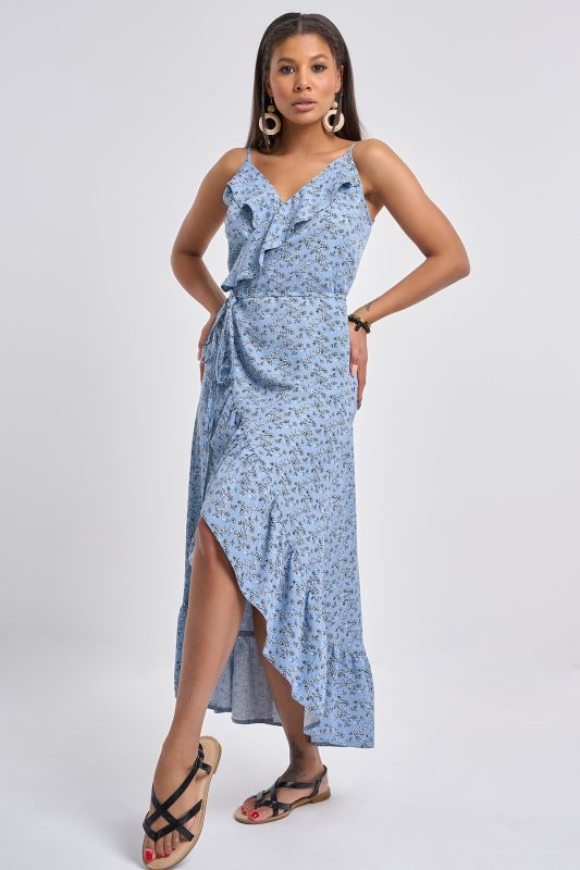 Indigo floral viscose sundress