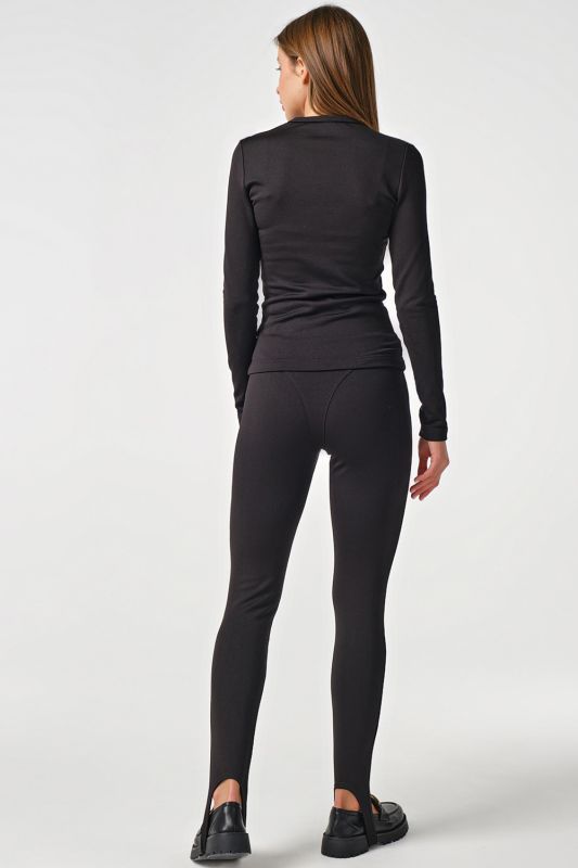 Casual knitted tight-fitting suit black