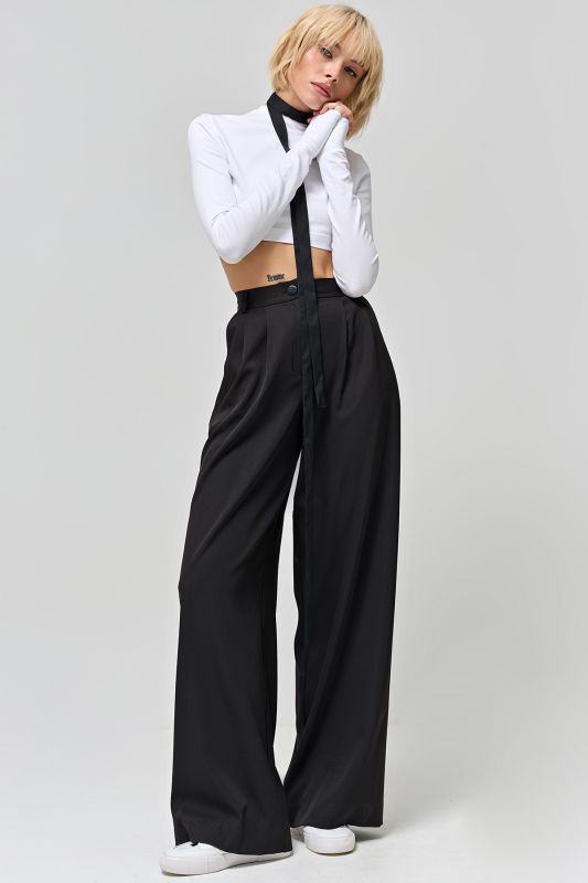 Black palazzo pants with high waist