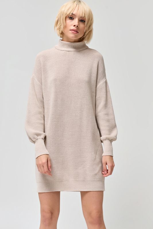 Natural melange loose knitted dress