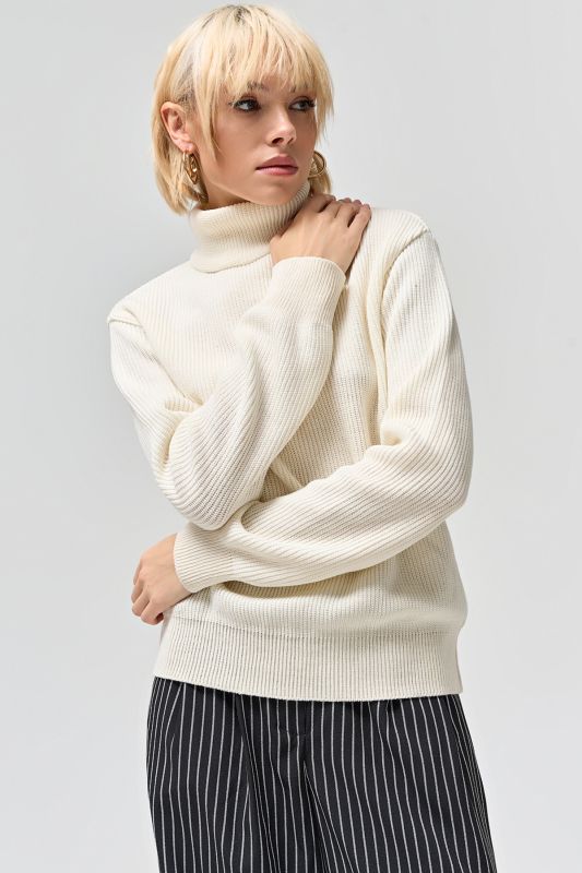 Natural cotton loose knit sweater