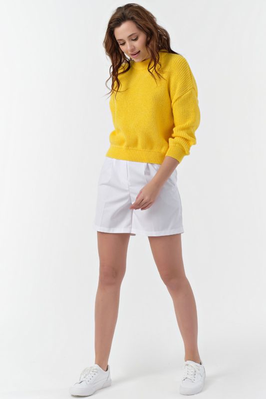 Oversize knitted sweater yellow