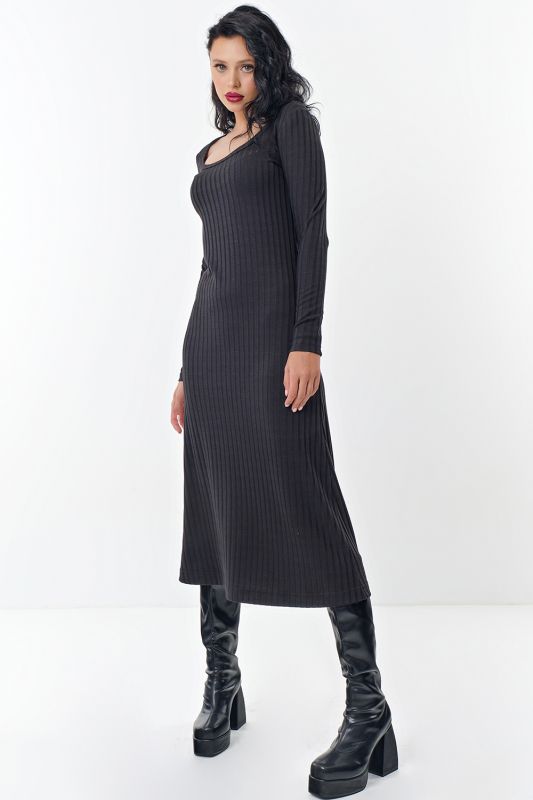 Black knitted dress