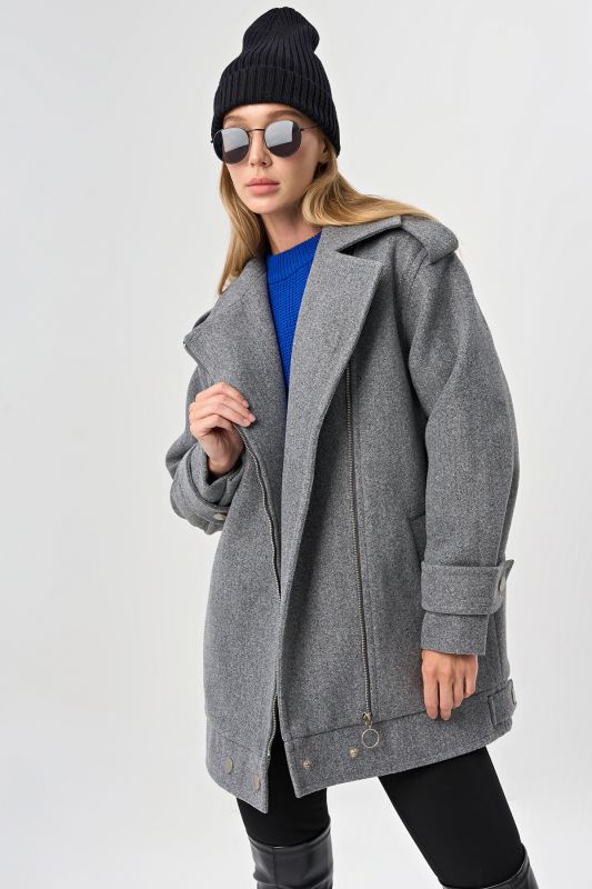 Jacket from coat fabric gray