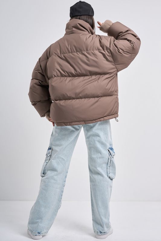 Brown down oversize jacket