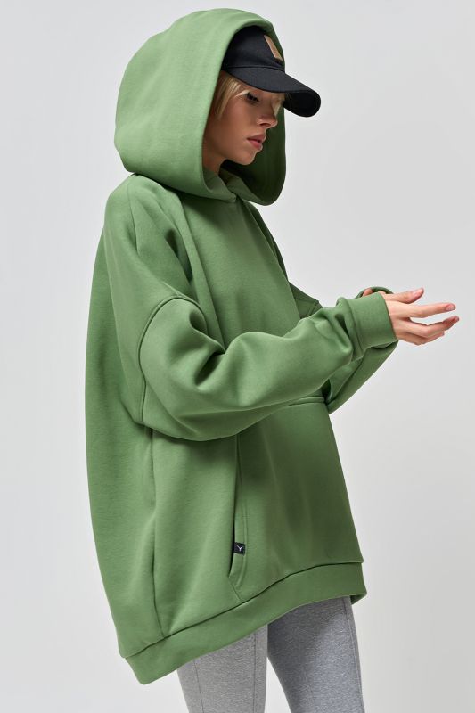 Olive fleece fleece hoodie