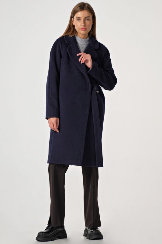 Demi seasonal coat free midi dark blue