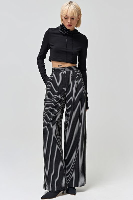 Black palazzo pants with high waist